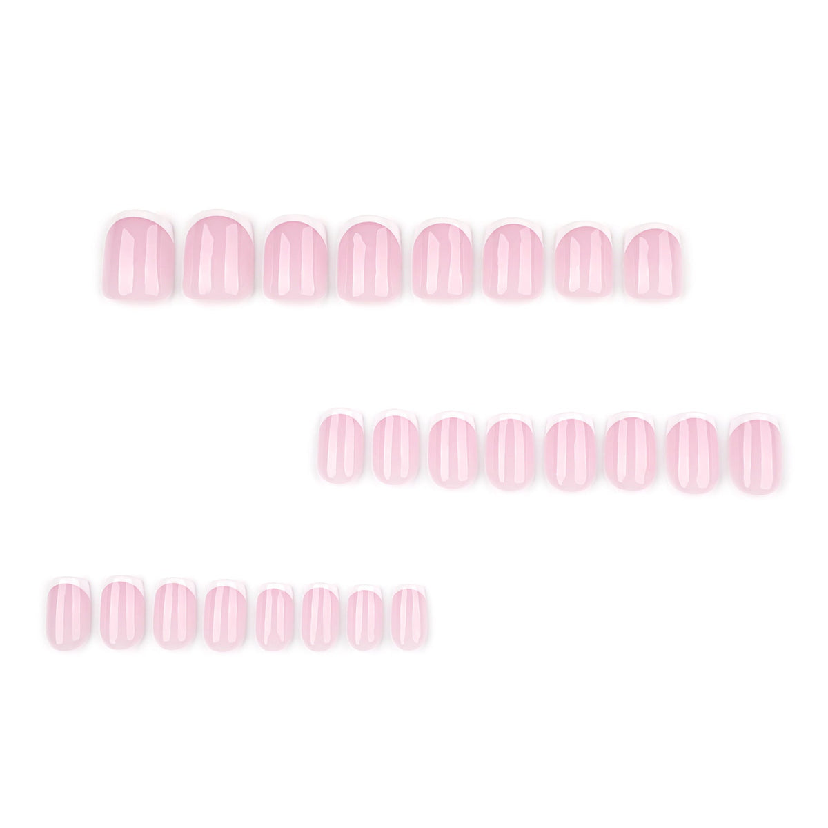 Minimalist French White Wearing Nail Short Square Nail Wearing Nail Sheet Finished Product Wholesale Foreign Trade – Image 2