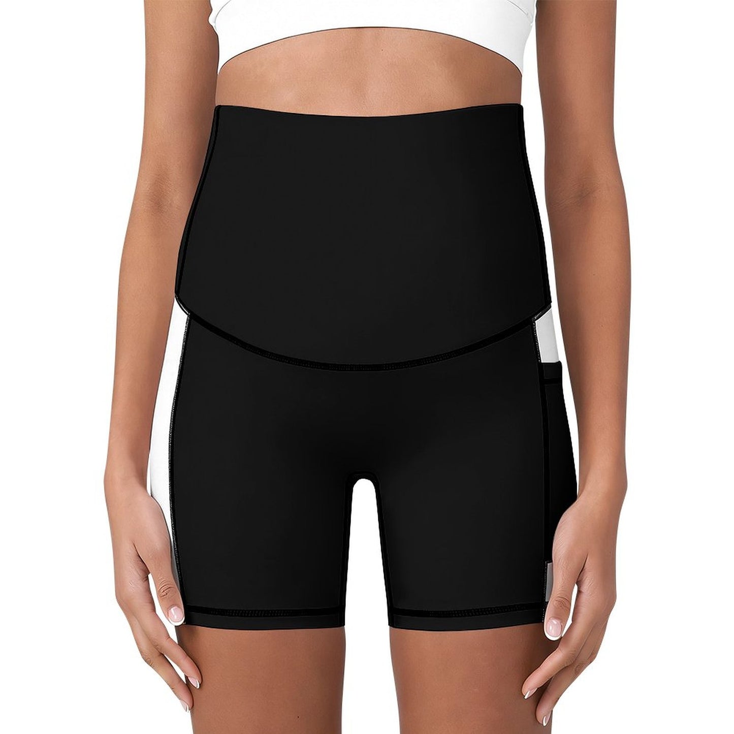 Pregnancy Yoga Shorts Black