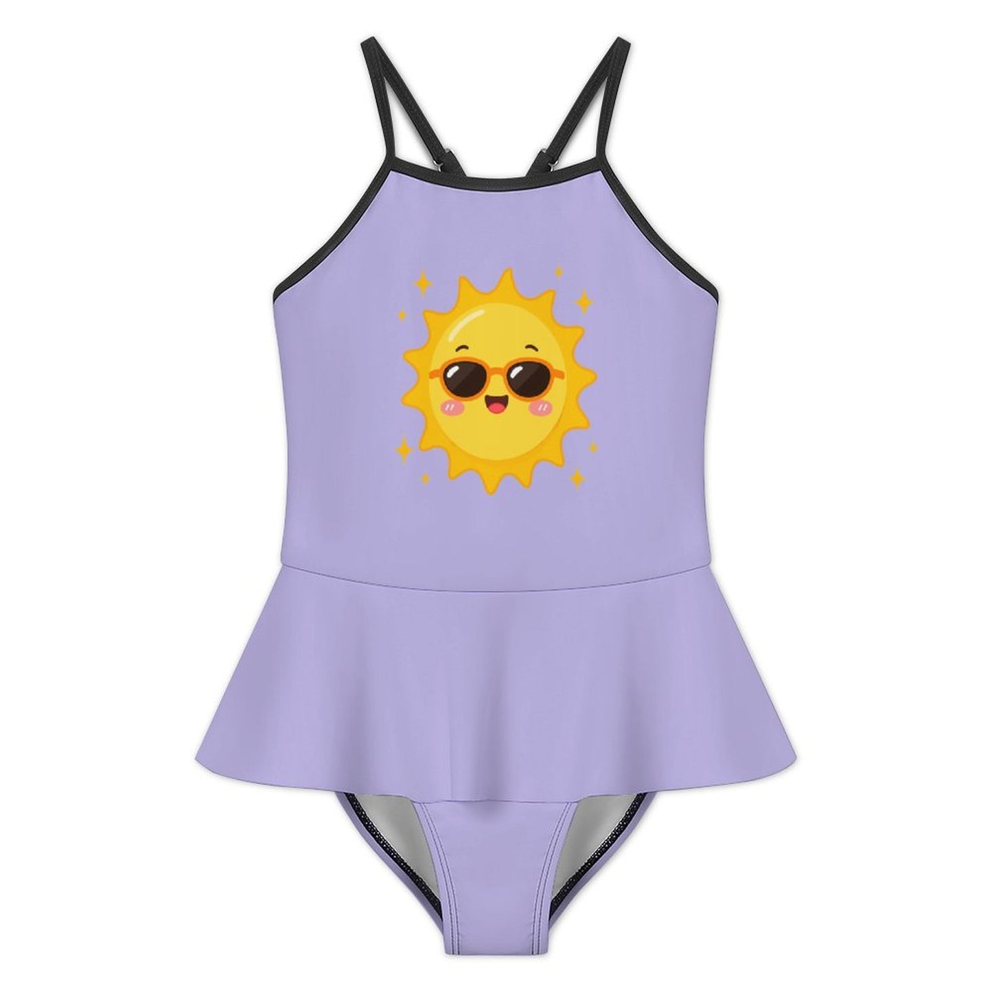 Girls One Piece Ruffle Strap Swimsuit