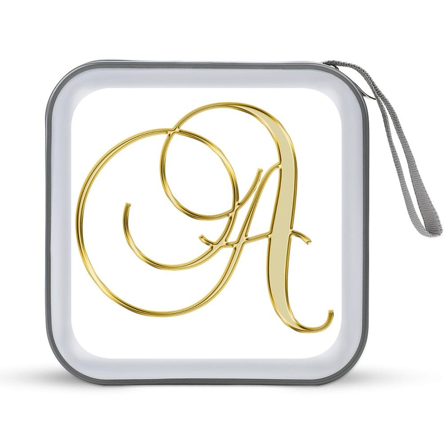 Portable Zipper Disc Storage Case for Car Home Travel - Letter A
