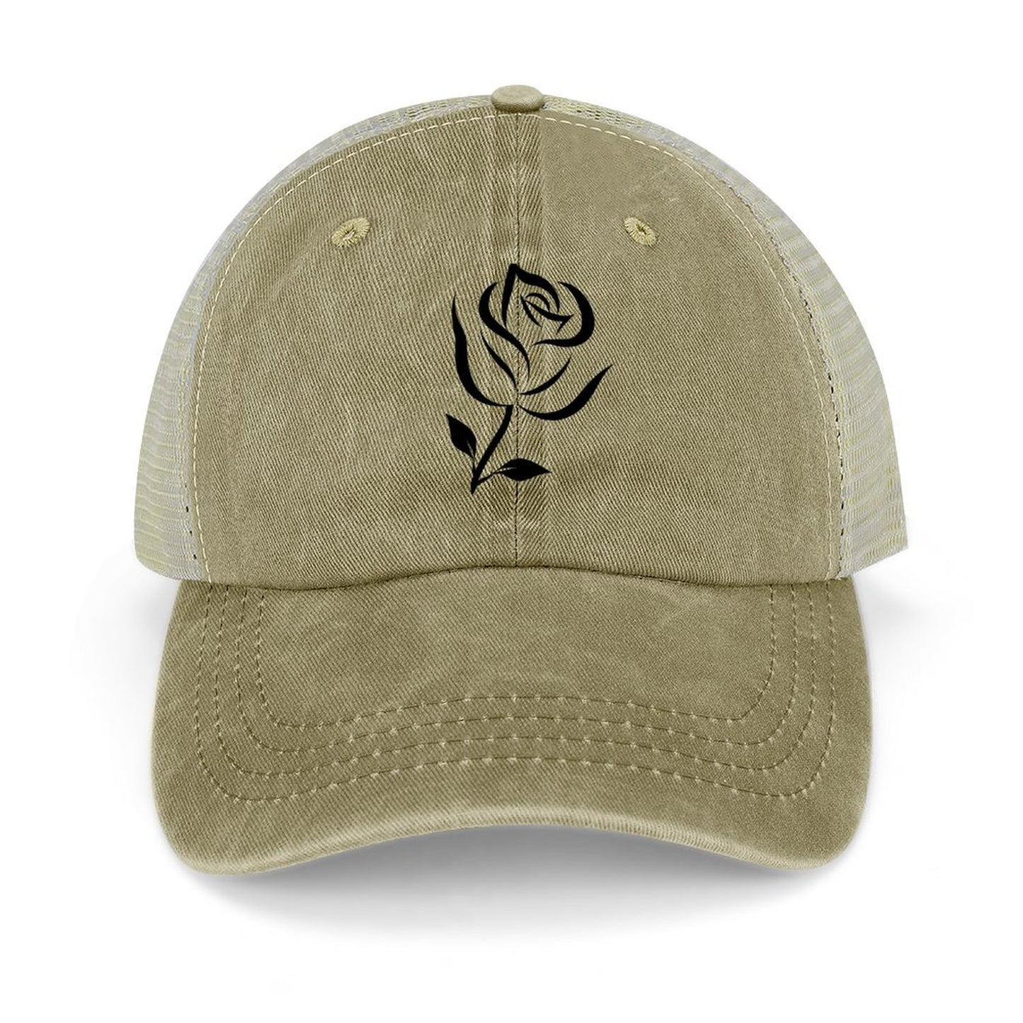 Cotton Trucker Hat for Casual Style - Rose