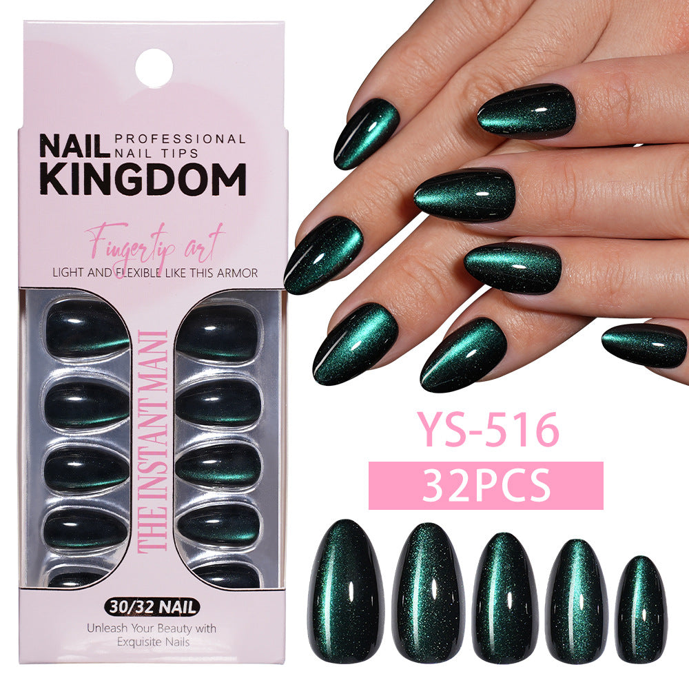 Purple Cat Eye Almond Press On Nails (MOQ=3) – Image 15