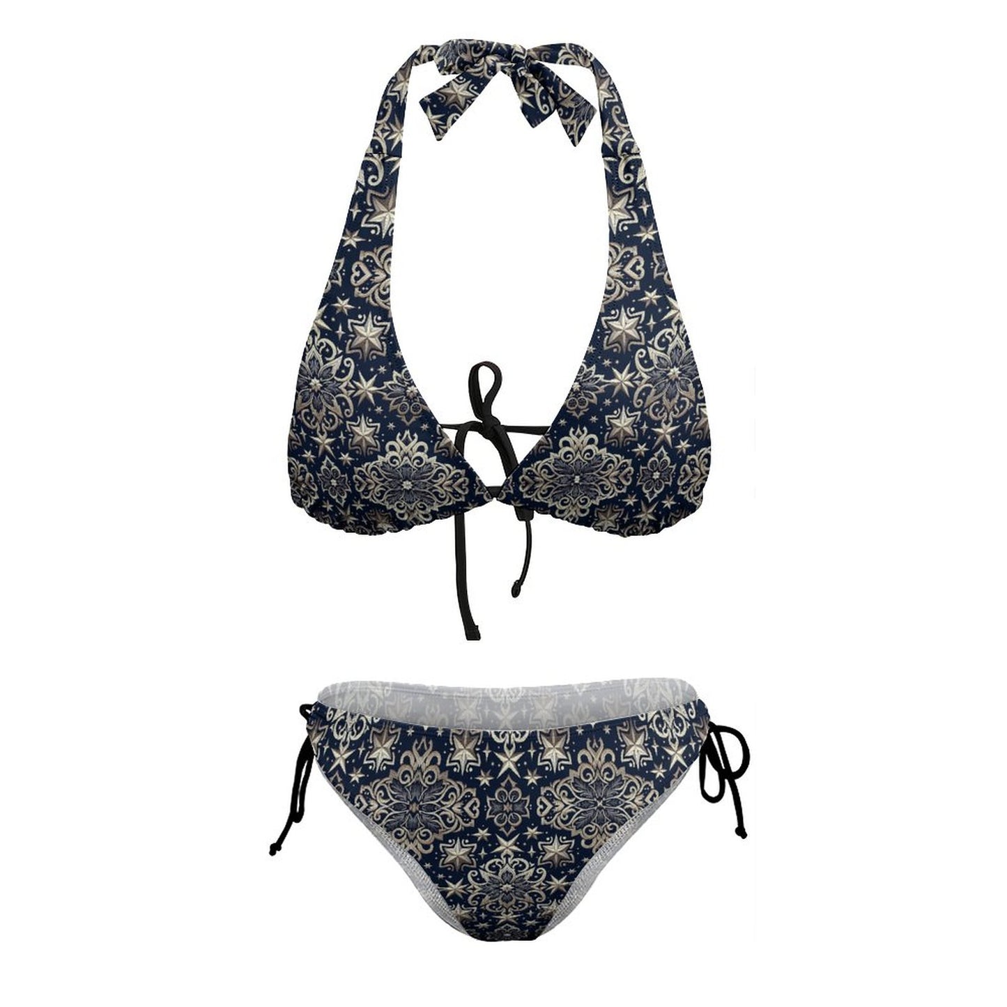 Plus Size Women‘s Halter Bikini Set