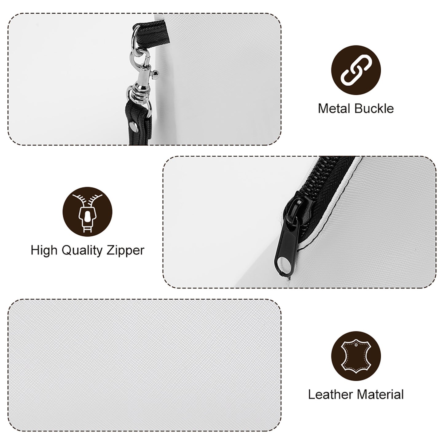 Handheld Makeup Bag With Strap - Teal with black rose