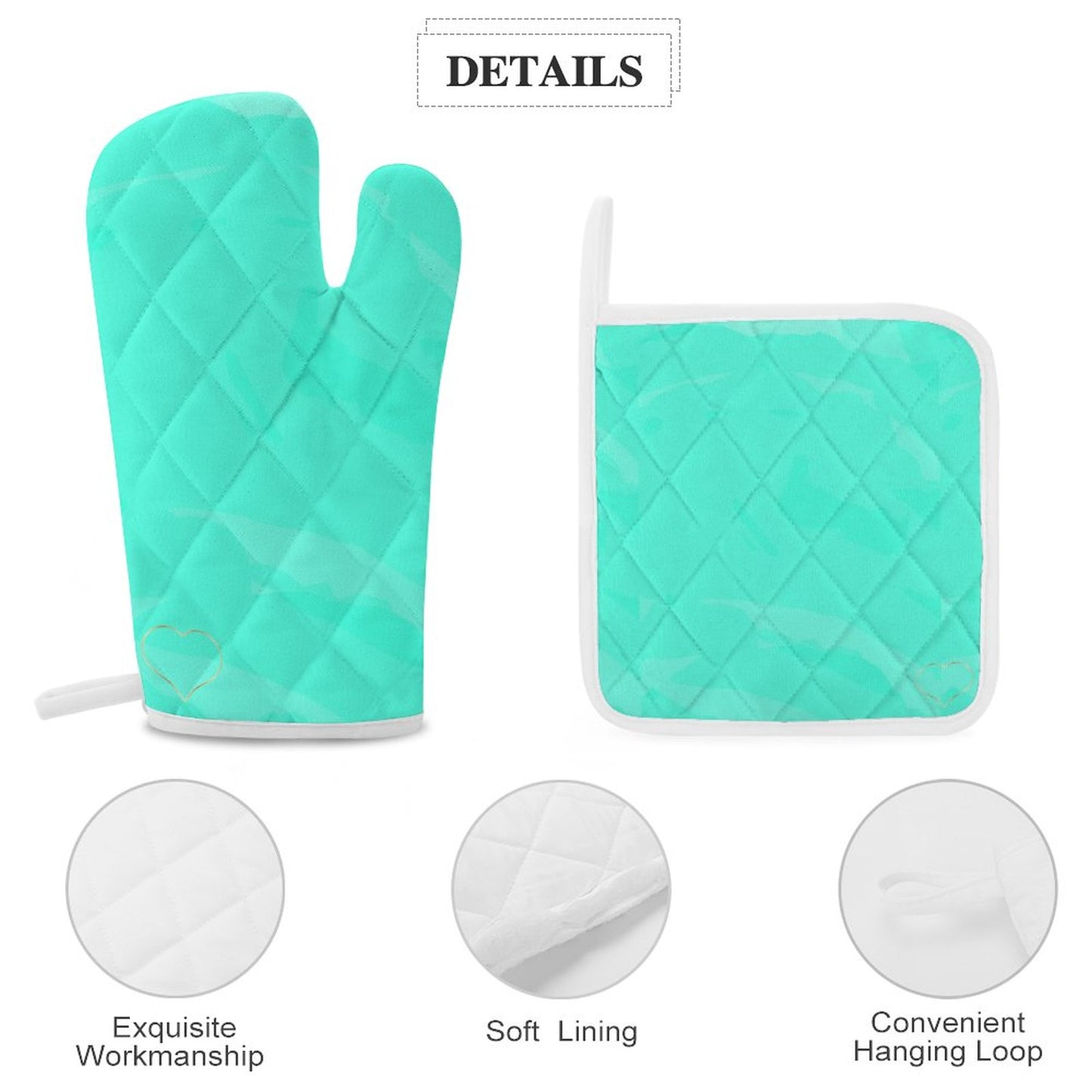 Oven Mitts & Pot Holder Set of 3