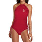 Halter High Neck 2-Piece Swimsuit Set for Women - Letter K