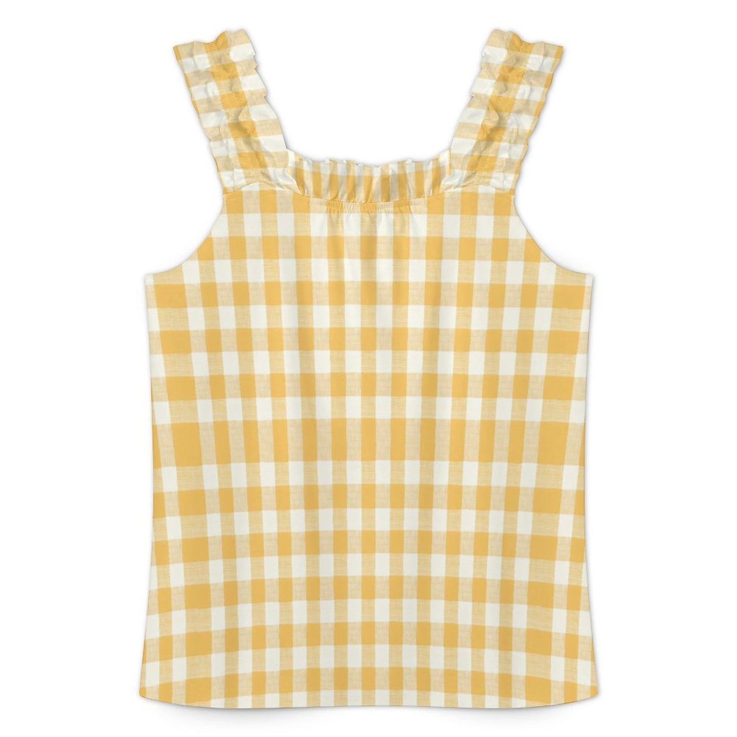 Ruffled Pajama Set Yellow Stripes