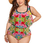 Plus Size Women's Two piece Swimsuit with Tankini