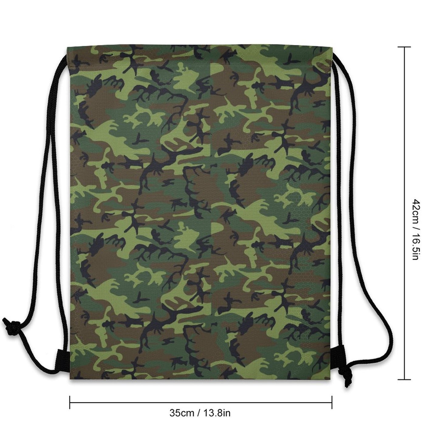 Camo Drawstring Bags with Waffle Cloth Designs