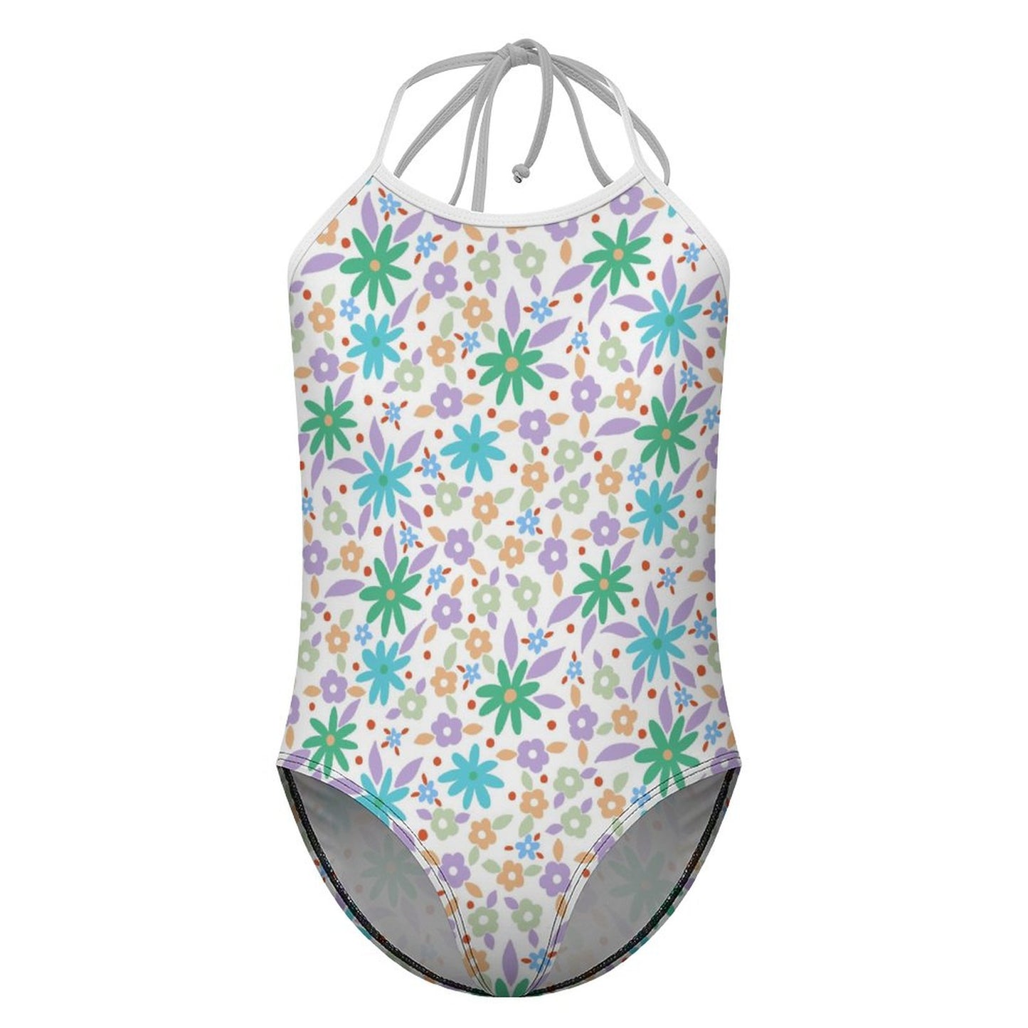 Strap Swimsuit for Girls Flowers