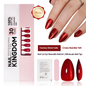 Red Cat Eye Short Almond Press On Nails (MOQ=3) – Image 7