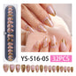 "Champagne Gold 3D Swirls" - Elegant 32Pcs Press-On Nails Set – Image 10
