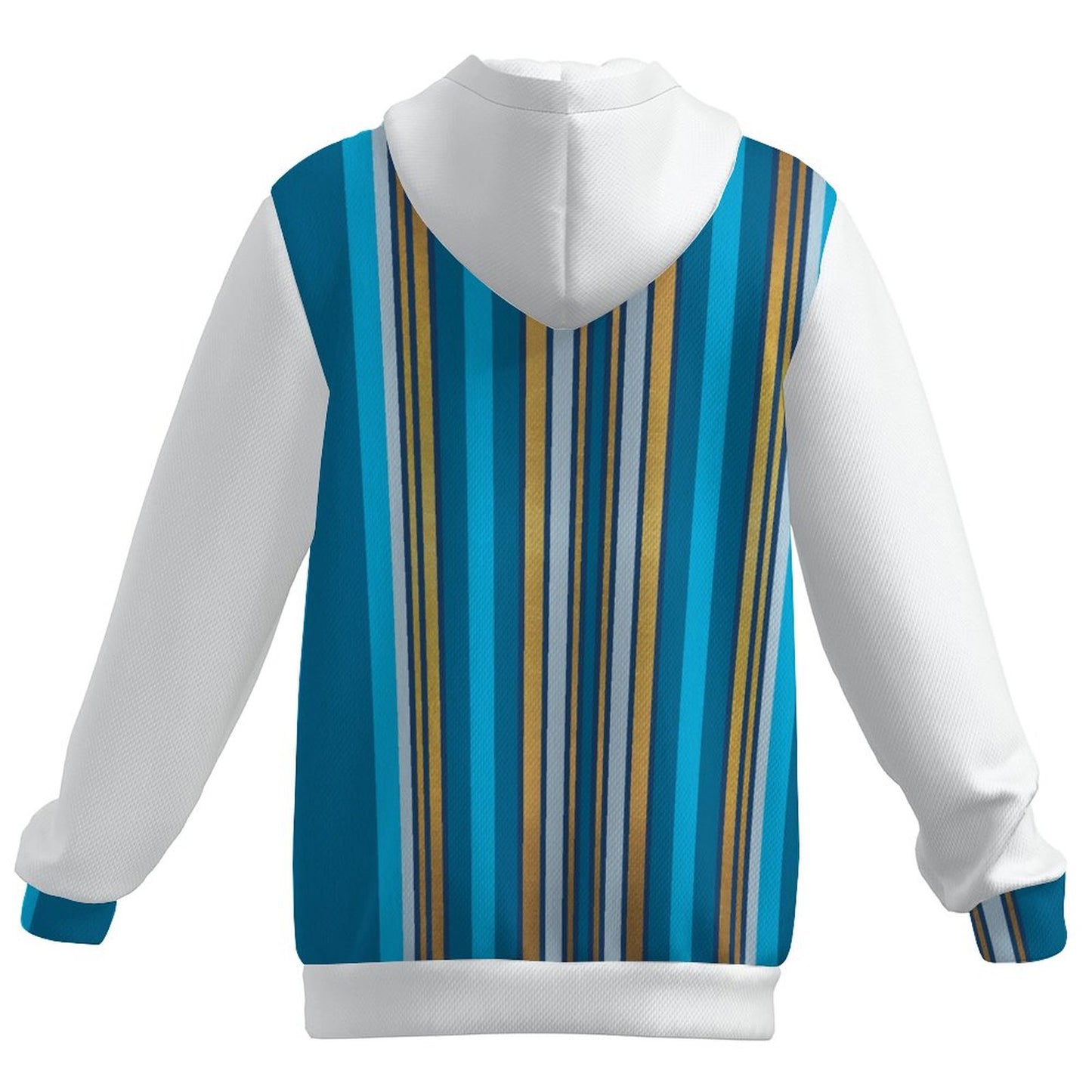 Hooded Zip Sweatshirt - Blue Striped