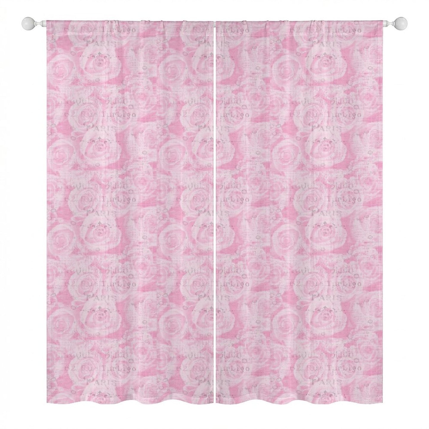 Sheer Curtain Pink