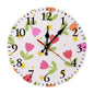 Modern Wooden Wall Clock - Tulips