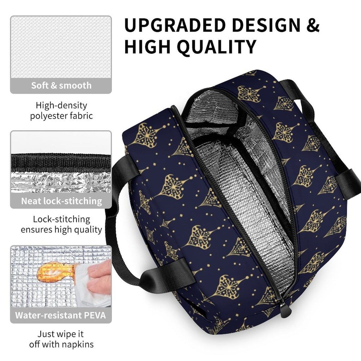 Insulated Lunch Bag with Pocket