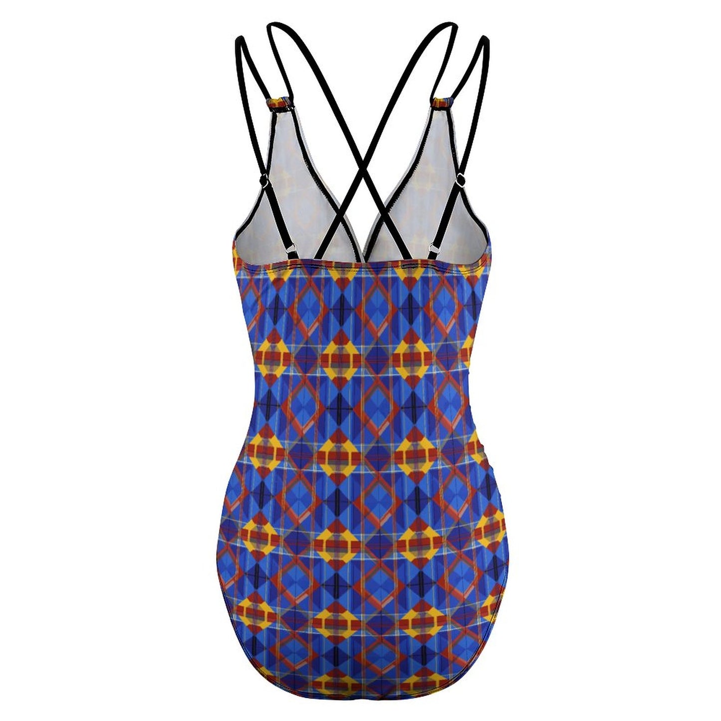 Women's One Piece Swimsuit Tummy Control V Neck Swimwear