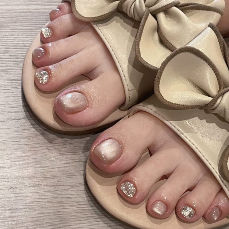 cat eye flash wears nail and foot nail glitter powder sequins foot manicure hot-selling toenail and foot nail wholesale