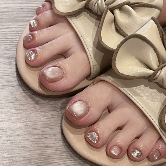 cat eye flash wears nail and foot nail glitter powder sequins foot manicure hot-selling toenail and foot nail wholesale