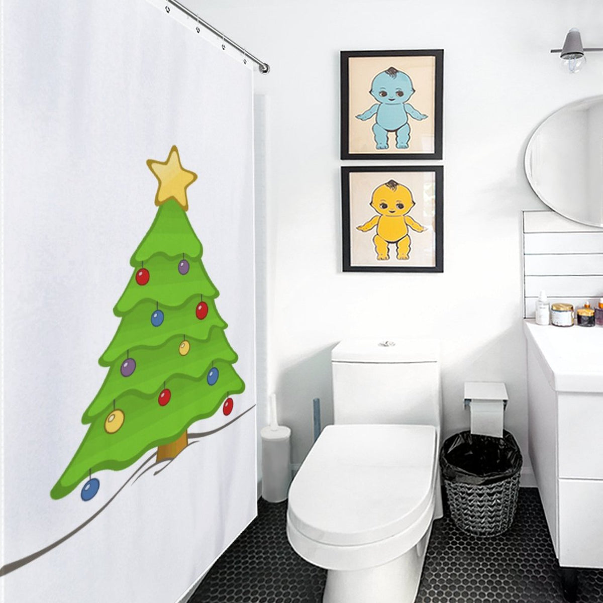 Christmas Tree Shower Curtain