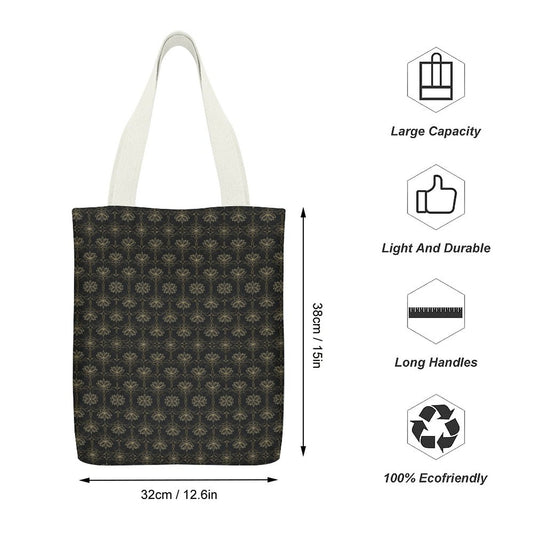 Canvas Material Tote Bags with Interior Pocket