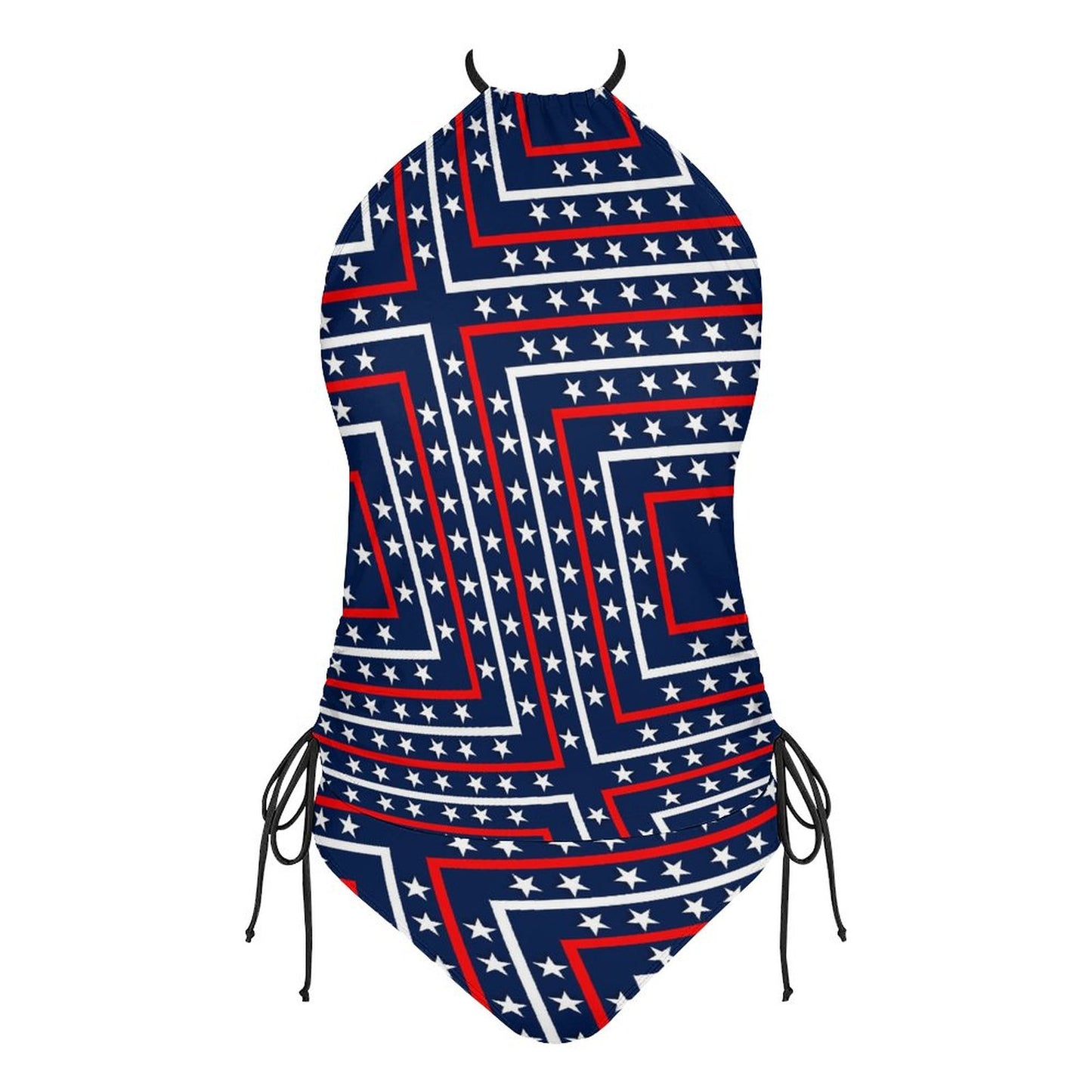 2-Piece Women's Tankini Set with High Neck Halter Top