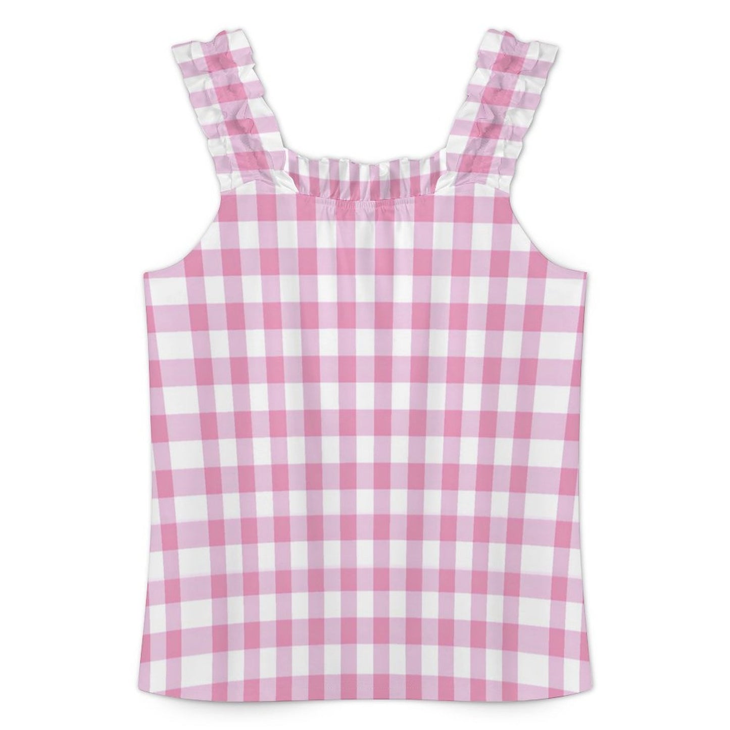 Ruffled Pajama Set Pink Stripes