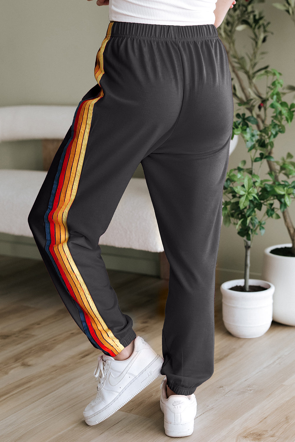 Dearlove Dark Grey Counting Rainbows High Waist Sweatpants