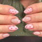 French Minimalist Nude Pink Almond Short Press On Nails