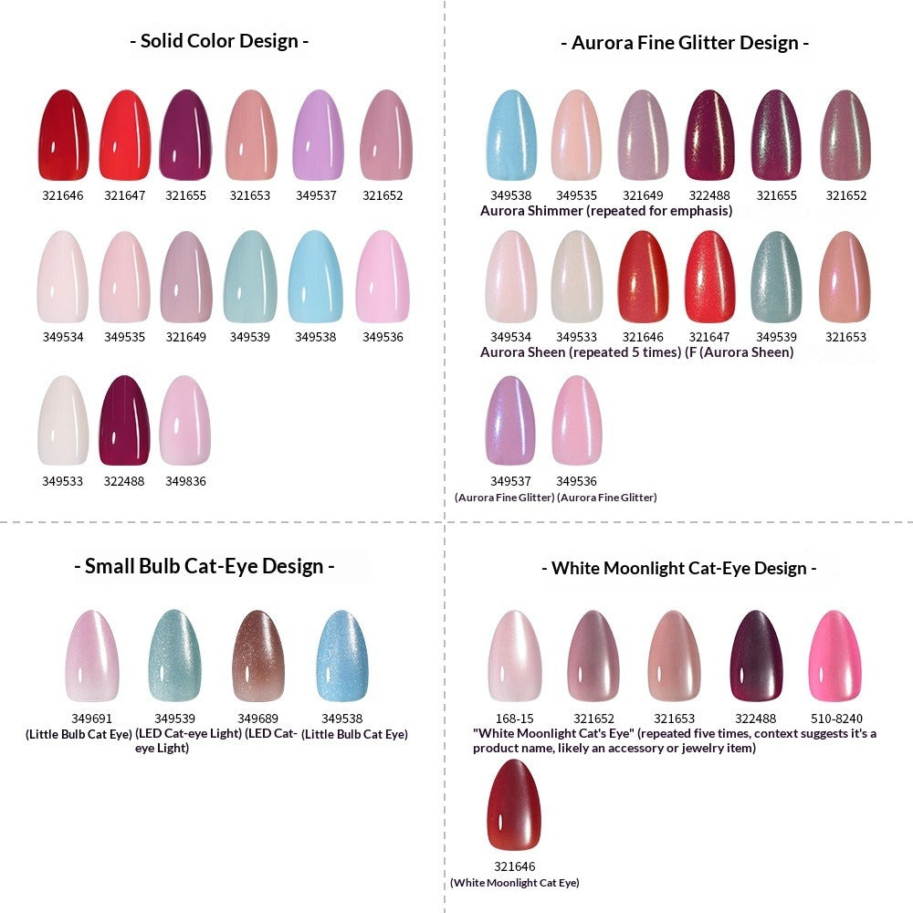 "Luminous Cat Eye Collection" - Multi-Color 32Pcs Press-On Nails Set – Image 2