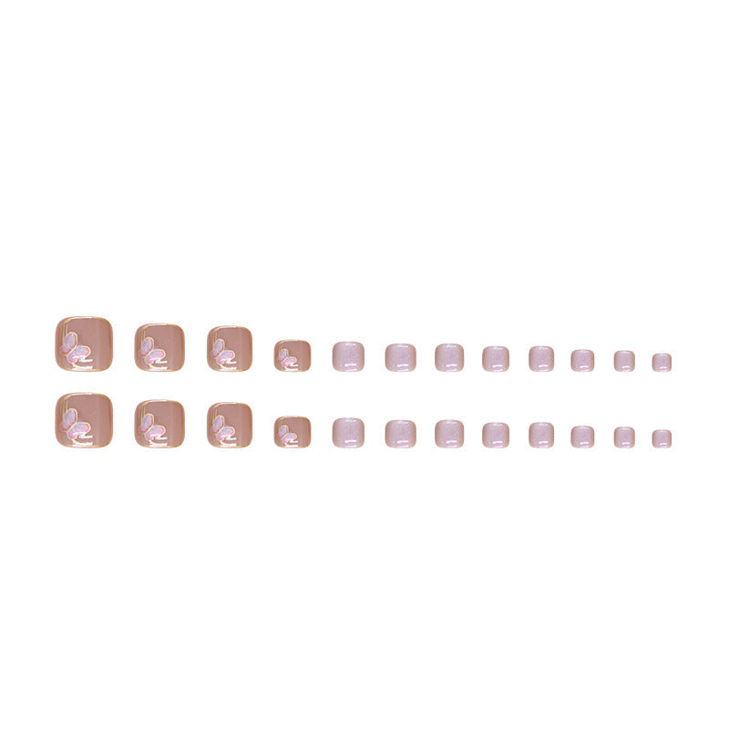 cat eye butterfly press-on nails manicure piece Press-on toenails nail piece toenail nail piece spar cat eye 24 – Image 5