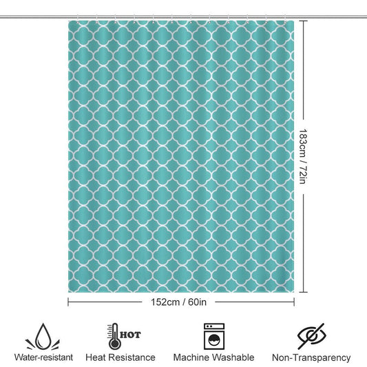 Flower Shower Curtain - Teal