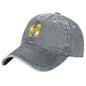 Cotton Vintage Washed Denim Baseball Cap (Front Printing)