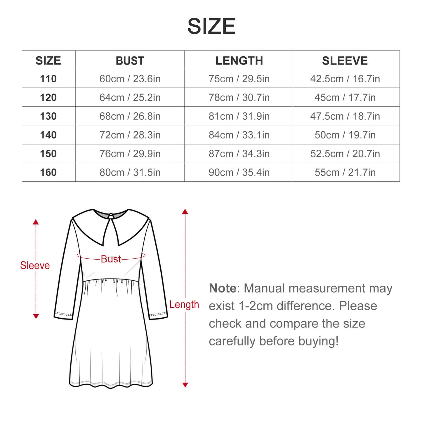 Girl's Long Sleeved Dress