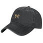 Cotton Vintage Washed Denim Baseball Cap (Front Printing)