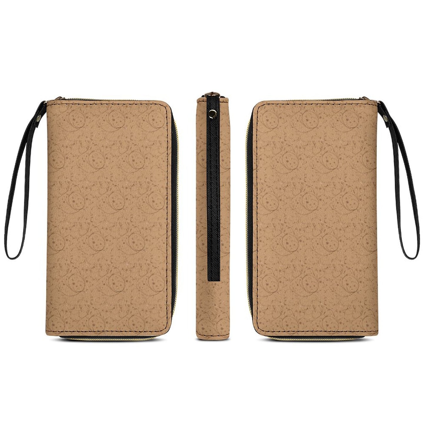 Leather Wallet with Wristlet Strap
