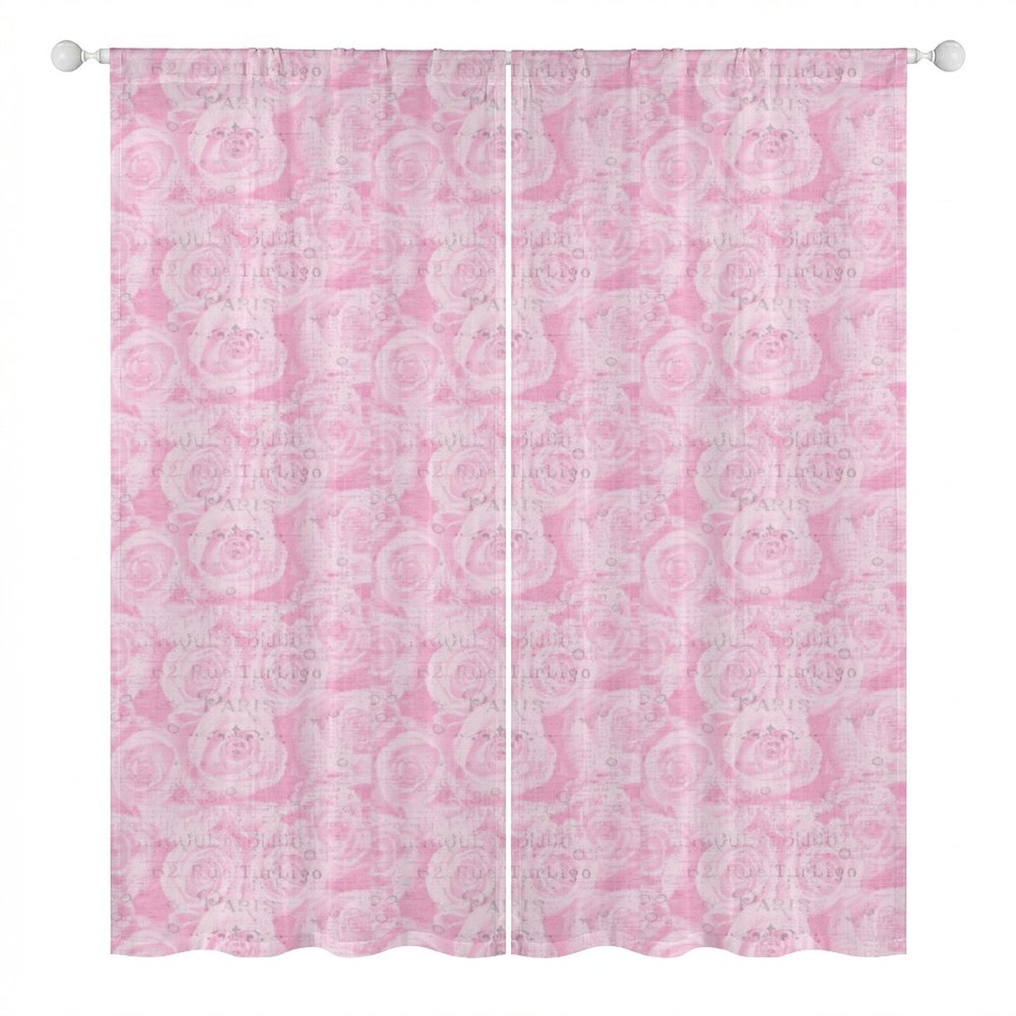 Sheer Curtain Pink
