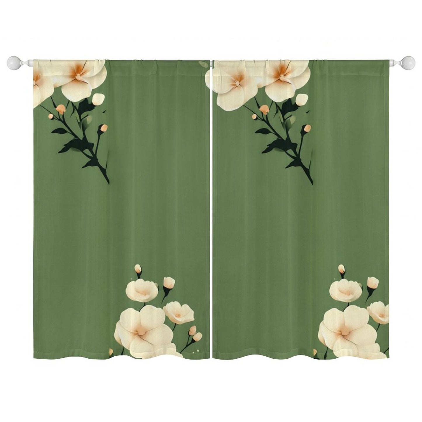Sheer Curtain Green