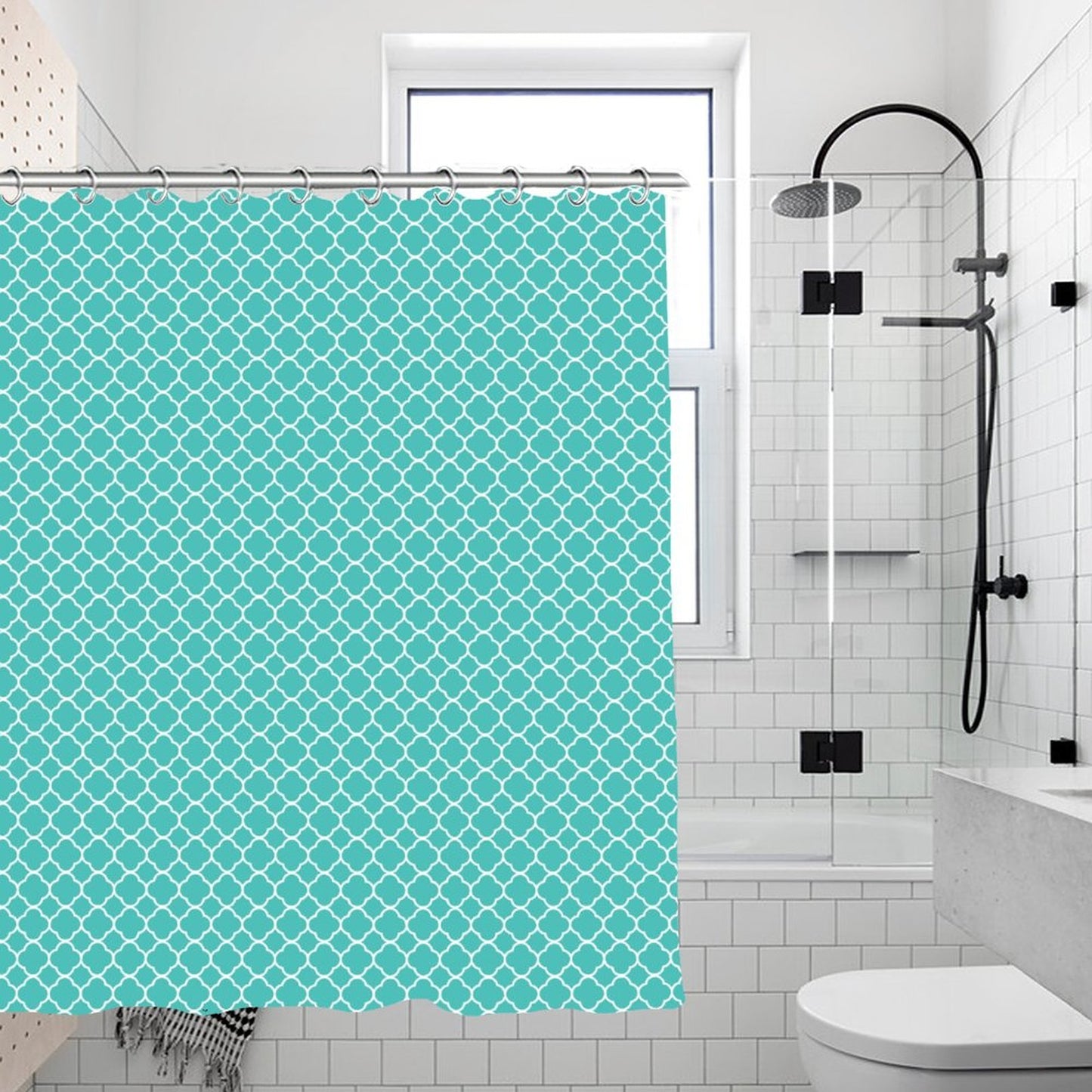 Waterproof Shower Curtain - Teal
