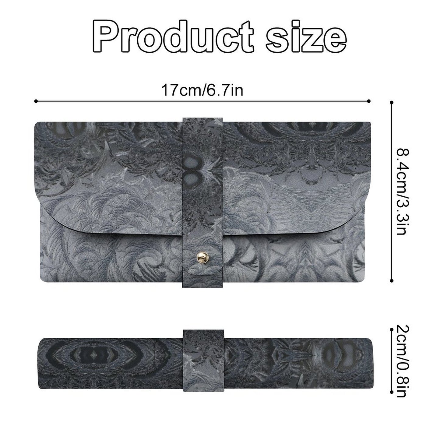 Leather Eyeglass Case Gray