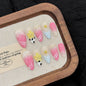 365nails: "Pastel Dreams" – 3D Floral Handmade Long Almond Nails
