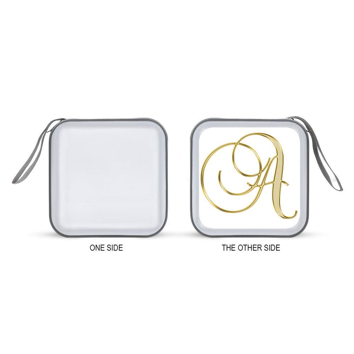 Portable Zipper Disc Storage Case for Car Home Travel - Letter A