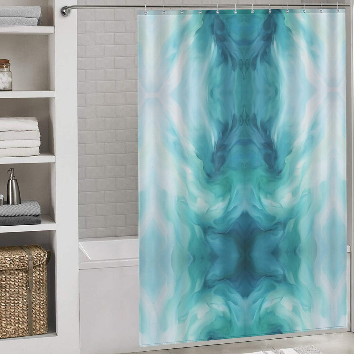 Blue Shower Curtain