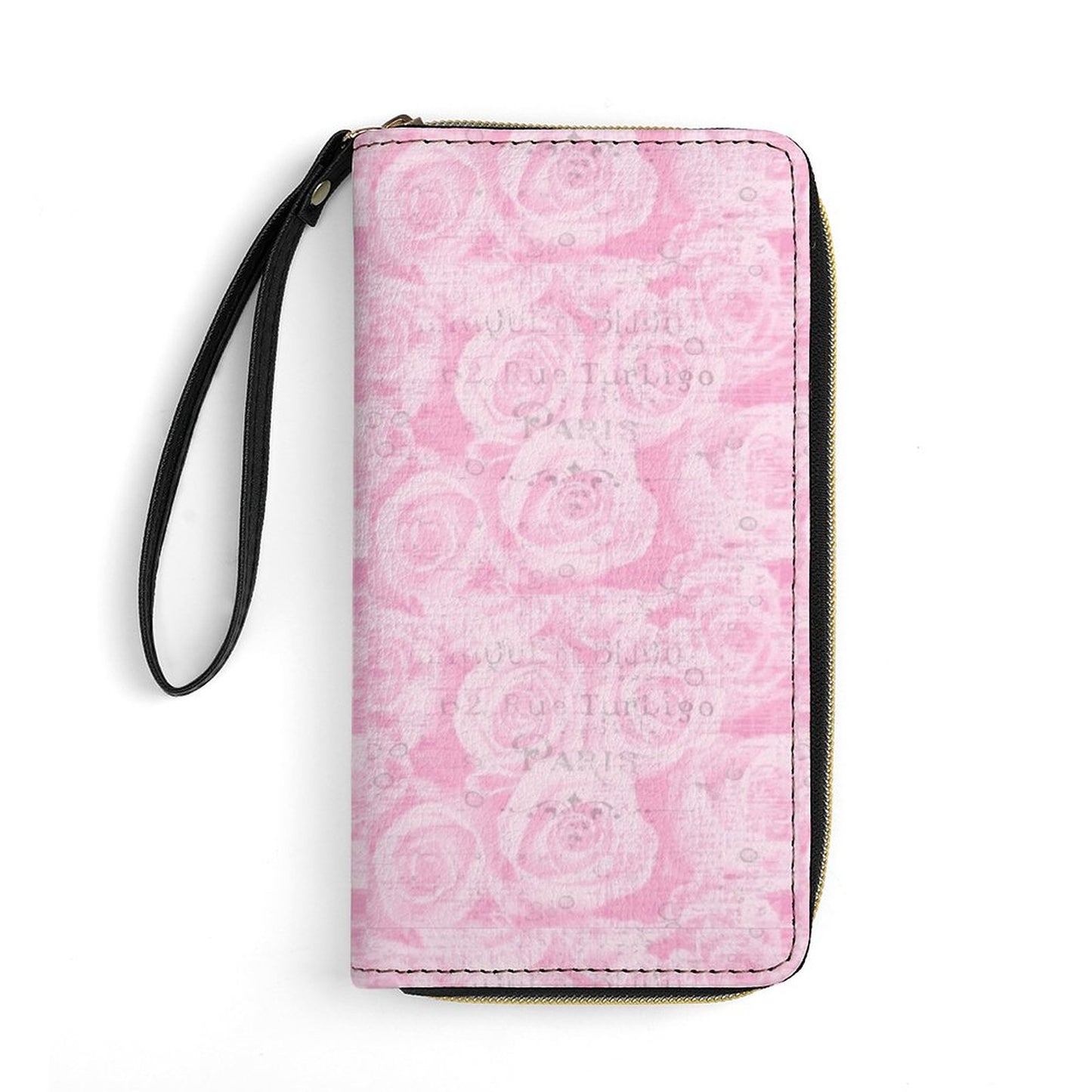 Leather Wallet with Wristlet Strap