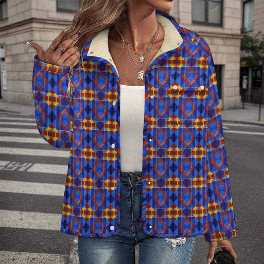 Stand-up Collar Fleece Casual Jacket
