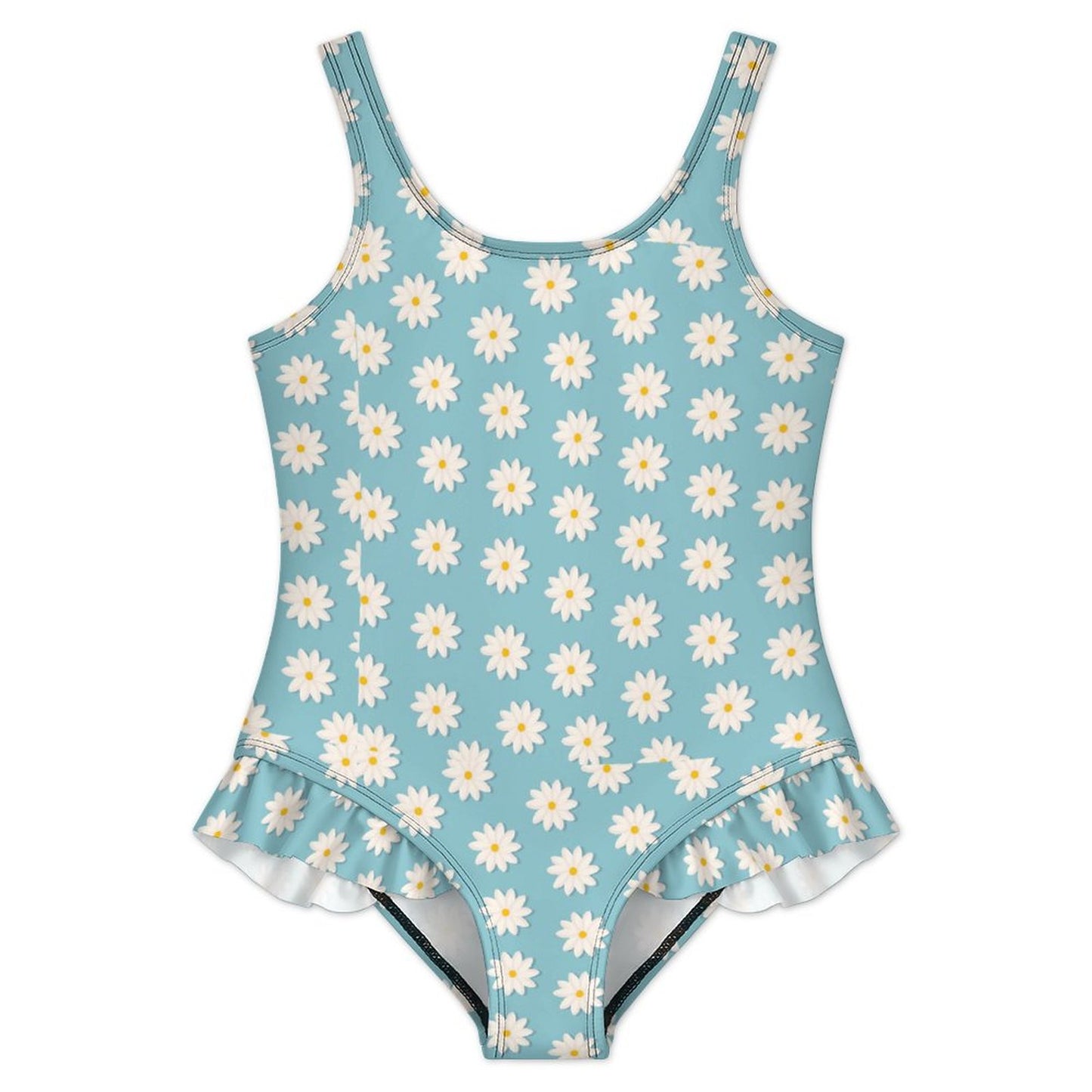 Girls Ruffle Trim One Piece Swimwear Daisy