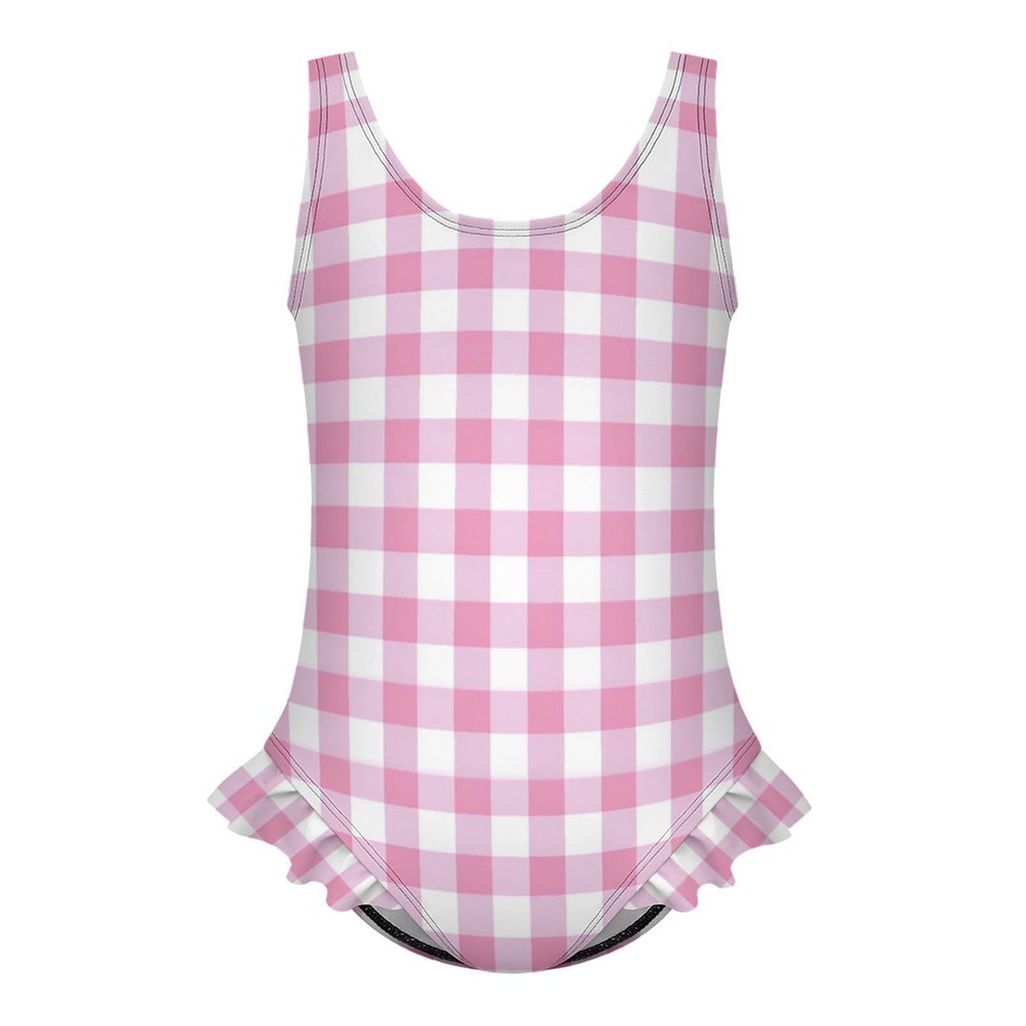 Girls Ruffle Trim One Piece Swimwear
