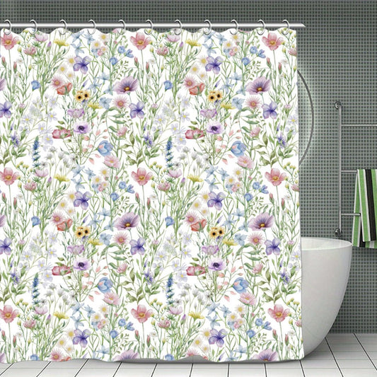 Waterproof Shower Curtain - Floral