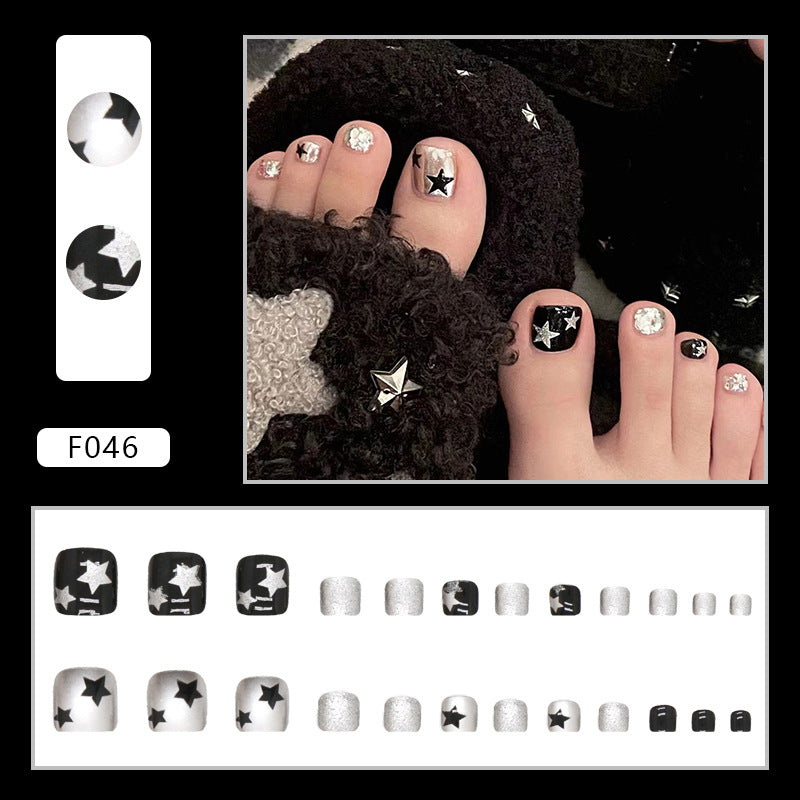 Pure desire French diamond flash ins wind sweet and cool hot girl press-on nails and Press-on toenails special – Image 8