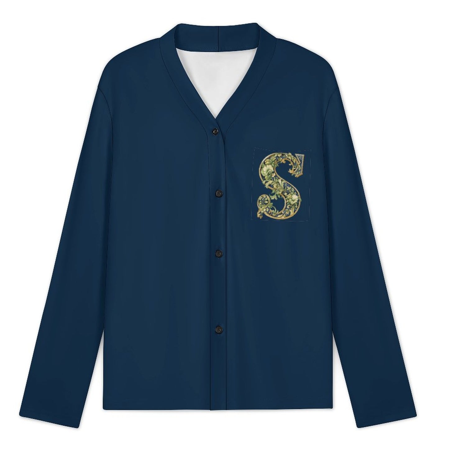 Super Comfy Women's V-Neck Pajama Set Letter S